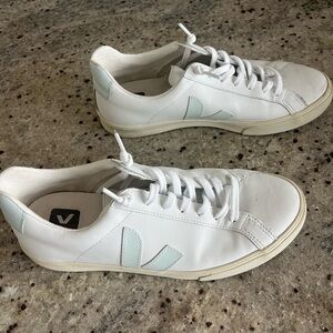 Veja Esplar White and Pale Blue Sneakers